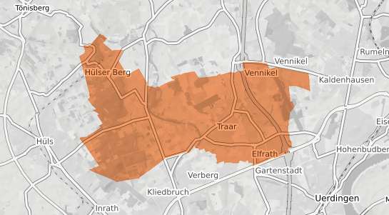 Mietspiegelkarte Krefeld Traar