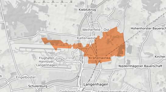 Mietspiegelkarte Langenhagen Kr&auml;henwinkel