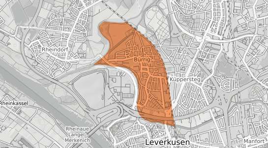 Mietspiegelkarte Leverkusen Bürrig