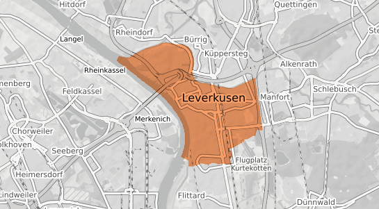 Mietspiegelkarte Leverkusen Wiesdorf