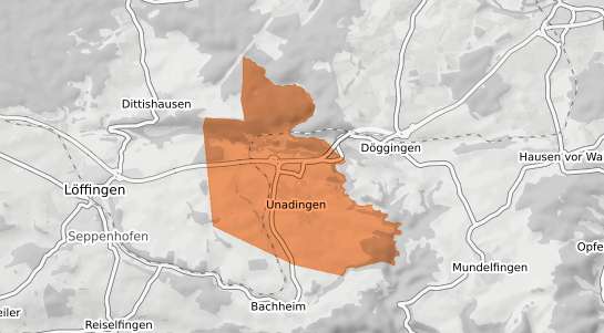 Mietspiegelkarte L&ouml;ffingen Unadingen