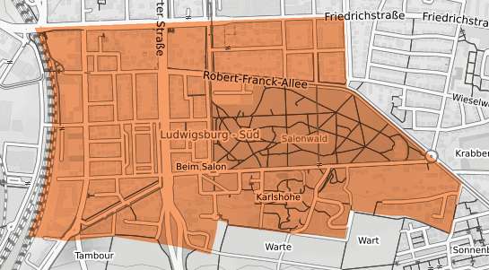 Mietspiegelkarte Ludwigsburg Süd
