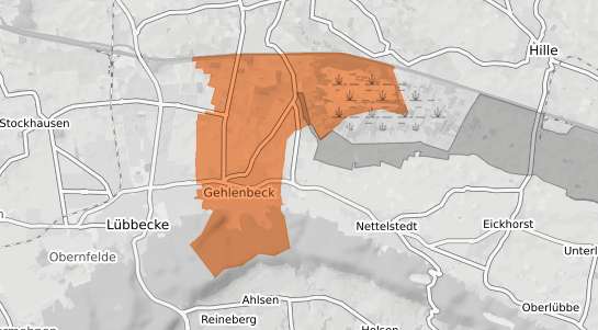 Mietspiegelkarte L&uuml;bbecke Gehlenbeck