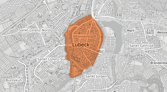 Mietspiegelkarte Lübeck Innenstadt