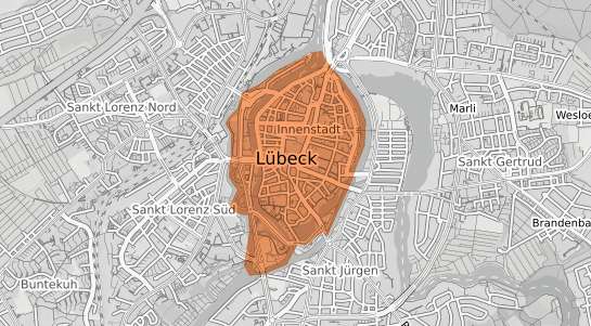 Mietspiegelkarte Lübeck Innenstadt