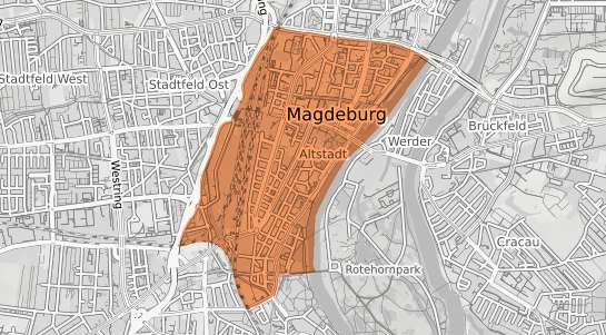Mietspiegelkarte Magdeburg Altstadt