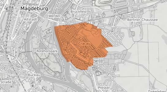 Mietspiegelkarte Magdeburg Cracau