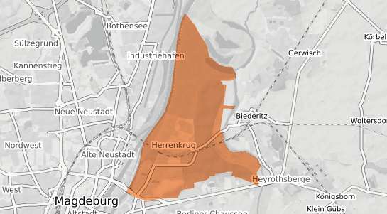 Mietspiegelkarte Magdeburg Herrenkrug