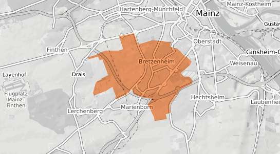 Mietspiegelkarte Mainz Bretzenheim