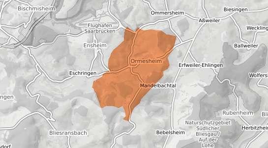 Mietspiegelkarte Mandelbachtal Ormesheim