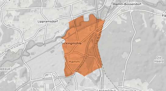 Mietspiegelkarte Marl Hamm