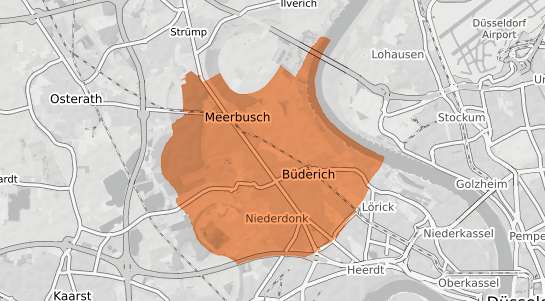 Mietspiegelkarte Meerbusch B&uuml;derich