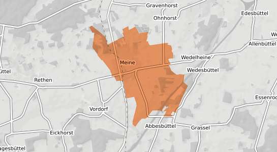 Mietspiegelkarte Meine Meine