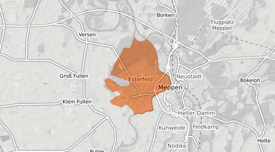 Mietspiegelkarte Meppen Esterfeld