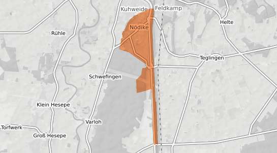 Mietspiegelkarte Meppen N&ouml;dike