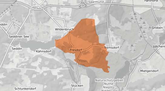 Mietspiegelkarte Michendorf Fresdorf