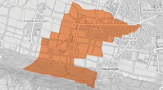Mietspiegelkarte Minden D&uuml;tzen