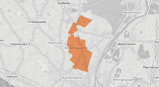 Mietspiegelkarte Minden Kutenhausen