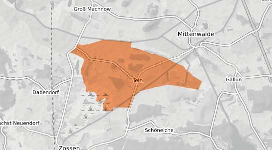 Mietspiegelkarte Mittenwalde Telz
