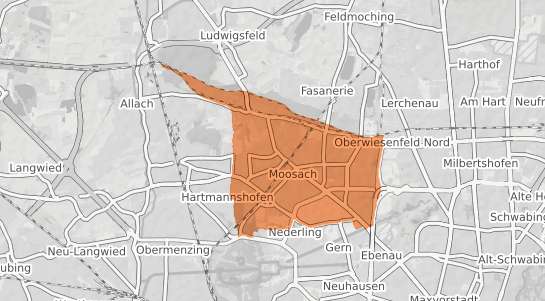 Mietspiegelkarte München Moosach