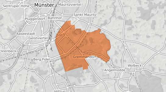 Mietspiegelkarte Münster Gremmendorf