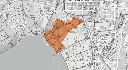 Mietspiegelkarte Neubrandenburg Kulturpark