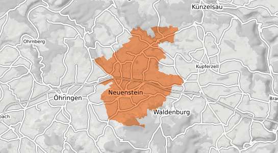 Mietspiegelkarte Neuenstein Neuenstein