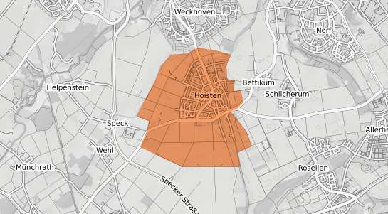 Mietspiegelkarte Neuss Hoisten