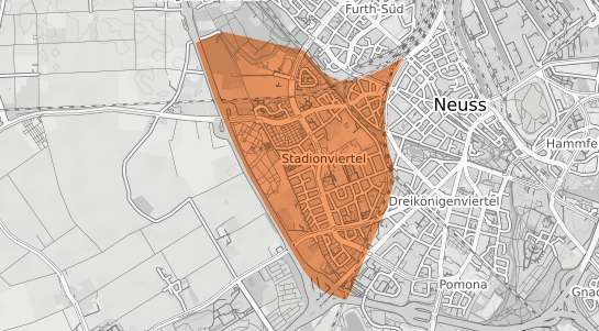 Mietspiegelkarte Neuss Stadionviertel