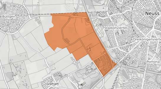 Mietspiegelkarte Neuss Westfeld