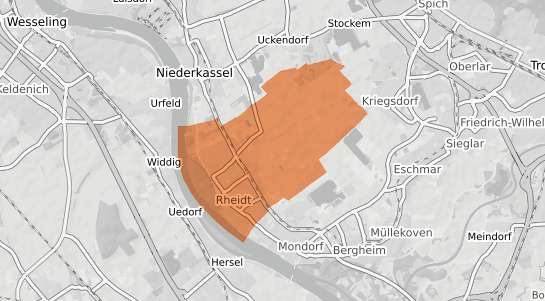 Mietspiegelkarte Niederkassel Rheidt