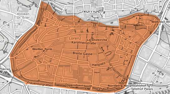 Mietspiegelkarte N&uuml;rnberg Lorenz