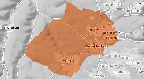 Mietspiegelkarte Oberreichenbach Oberreichenbach