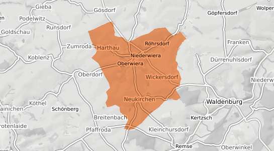 Mietspiegelkarte Oberwiera Oberwiera