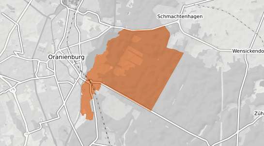 Mietspiegelkarte Oranienburg Lehnitz