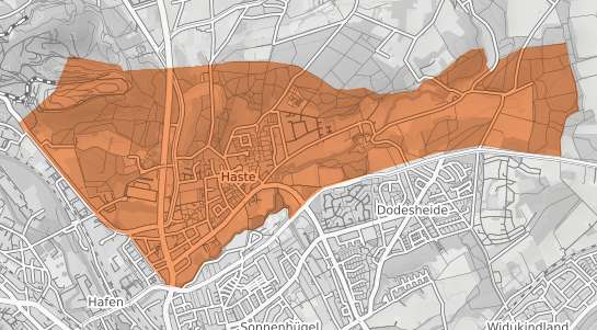 Mietspiegelkarte Osnabr&uuml;ck Haste