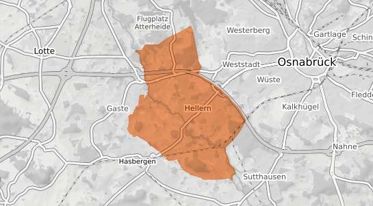 Mietspiegelkarte Osnabr&uuml;ck Hellern