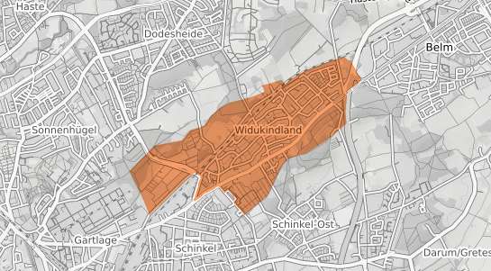 Mietspiegelkarte Osnabr&uuml;ck Widukindland