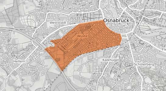 Mietspiegelkarte Osnabr&uuml;ck W&uuml;ste