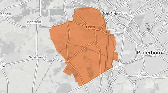 Mietspiegelkarte Paderborn Elsen