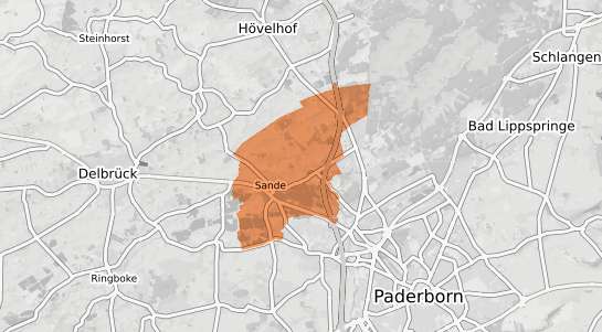 Mietspiegelkarte Paderborn Sande