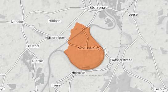 Mietspiegelkarte Petershagen Schl&uuml;sselburg