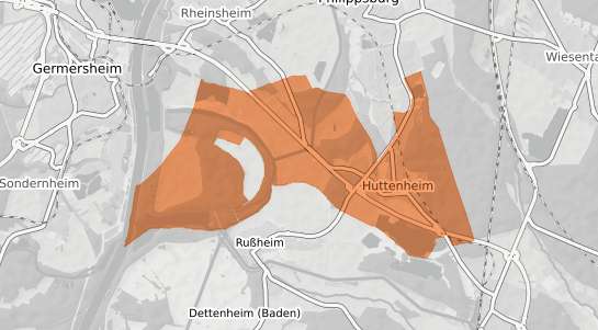 Mietspiegelkarte Philippsburg Huttenheim
