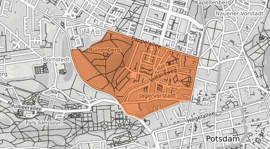 Mietspiegelkarte Potsdam J&auml;gervorstadt