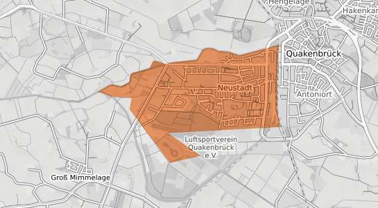 Mietspiegelkarte Quakenbr&uuml;ck Neustadt