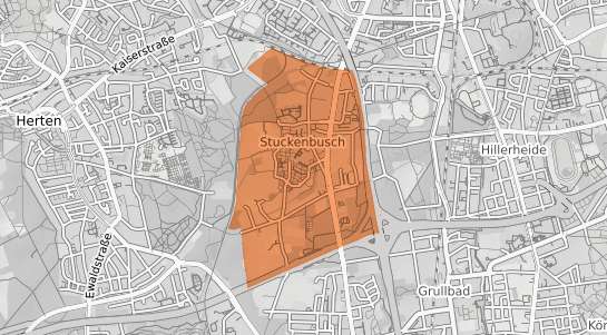 Mietspiegelkarte Recklinghausen Stuckenbusch