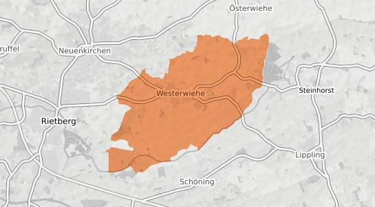 Mietspiegelkarte Rietberg Westerwiehe