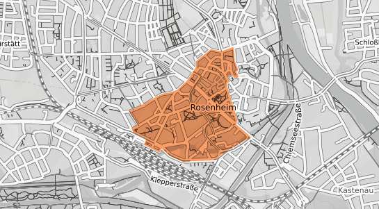 Mietspiegelkarte Rosenheim Innenstadt