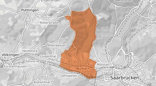 Mietspiegelkarte Saarbrücken Burbach