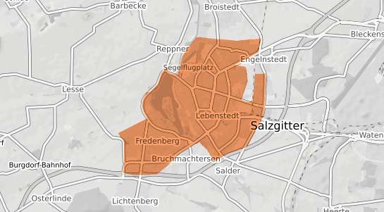 Mietspiegelkarte Salzgitter Lebenstedt